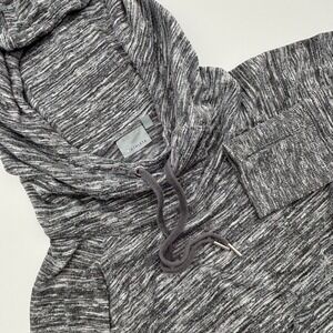 Athleta Women's Gray Marled Cowl Neck Hoodie Long Sleeve Pocket Size L